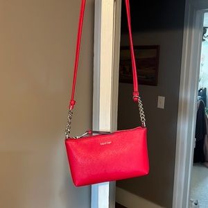 Calvin Klein red crossbody bag